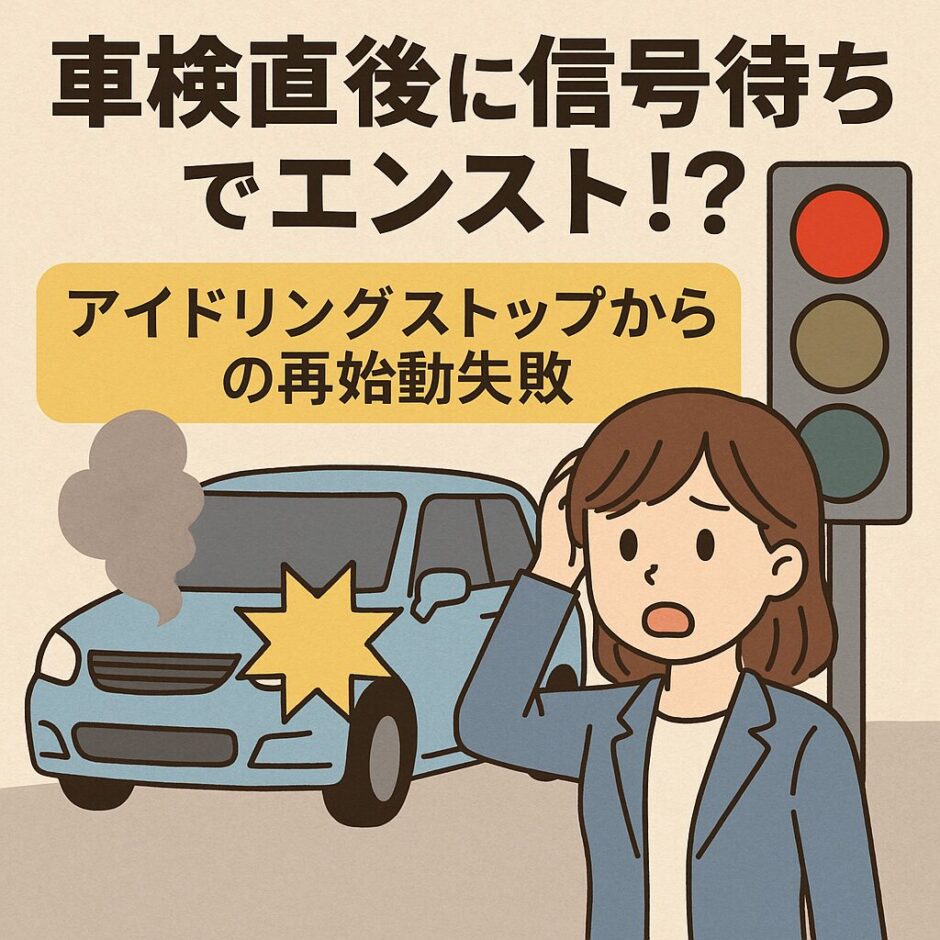 「車検後に信号待ちでエンスト！？アイドリングストップからの再始動失敗」