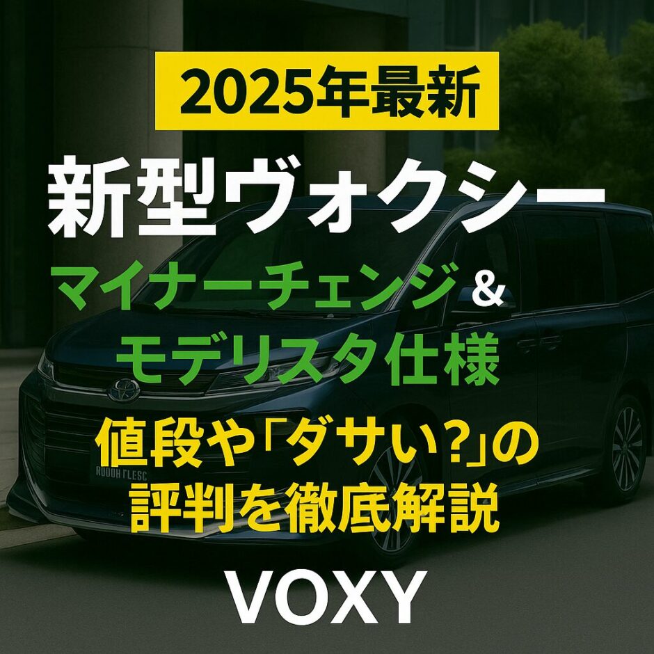 【2025年最新】新型ヴォクシー マイナーチェンジ＆モデリスタ仕様の解説｜値段やダサい？の評判まとめ