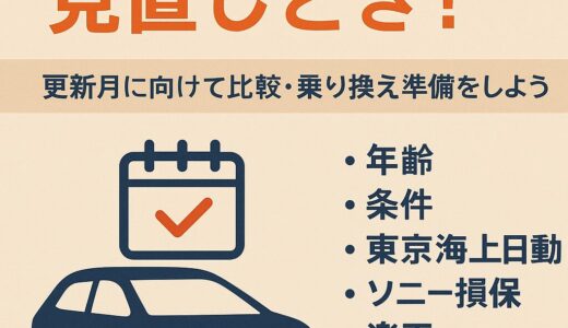 【2025年版】年末は自動車保険の見直しどき！年齢条件・人気6社比較で損しない選び方
