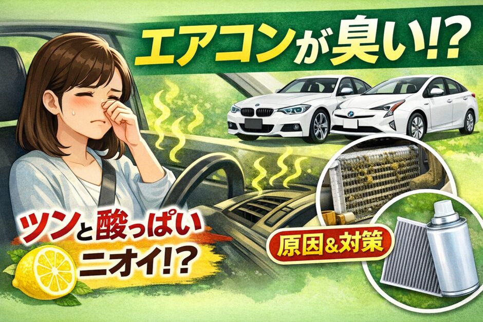 車エアコンが臭い原因と対策｜酸っぱい匂い・最初だけ臭い時の対処法