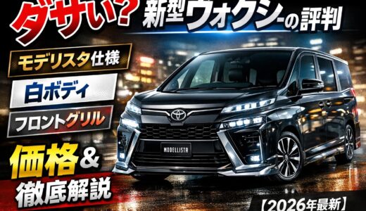 【ダサい？】新型ヴォクシーの評判｜モデリスタ仕様・白・フロントグリル・価格を徹底解説【2026年最新】
